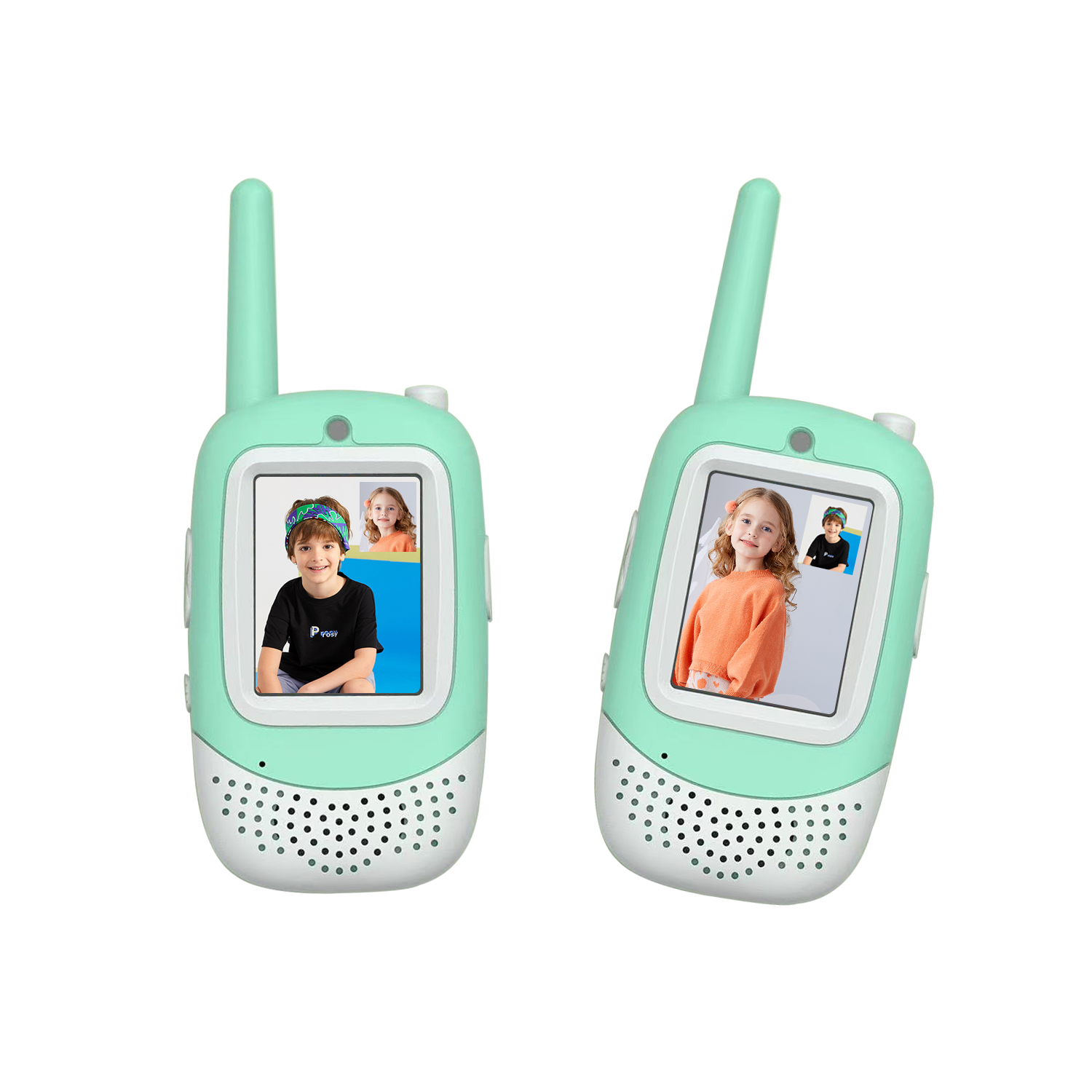 2 Pack Video Walkie Talkies for Kids, 2.0 Inch Screen WiFi Kids Walkie Talkie Gift Toys, Rechargeable Best Walkie Talkies for Kids Outdoor Camping Birthday Present